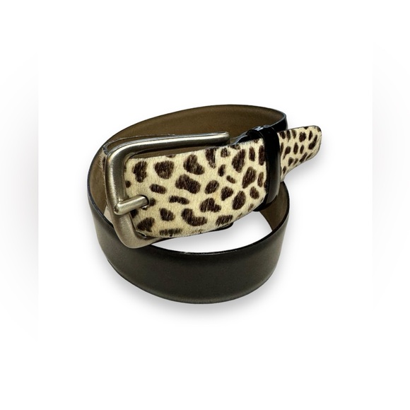 Linea Pelle Cowhide and Polished Leather Belt - Picture 4 of 4